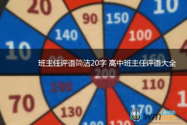 班主任评语简洁20字 高中班主任评语大全