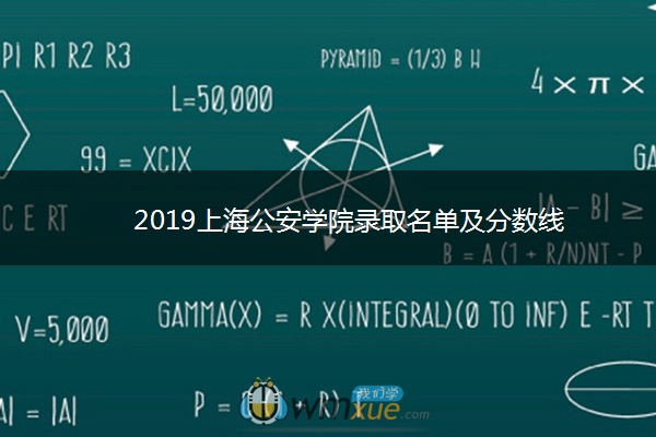 2019上海公安学院录取名单及分数线