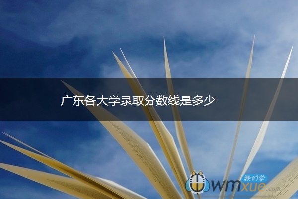 广东各大学录取分数线是多少