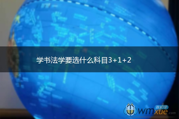 学书法学要选什么科目3+1+2