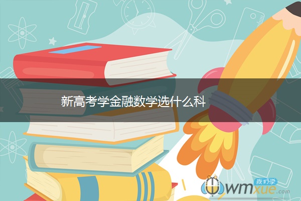 新高考学金融数学选什么科