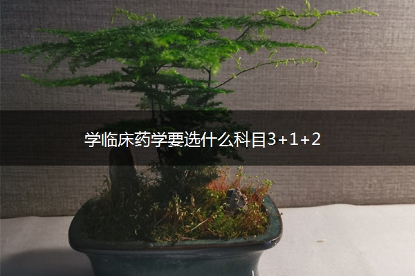 学临床药学要选什么科目3+1+2