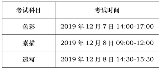 2020年四川艺术类专业统考考试时间