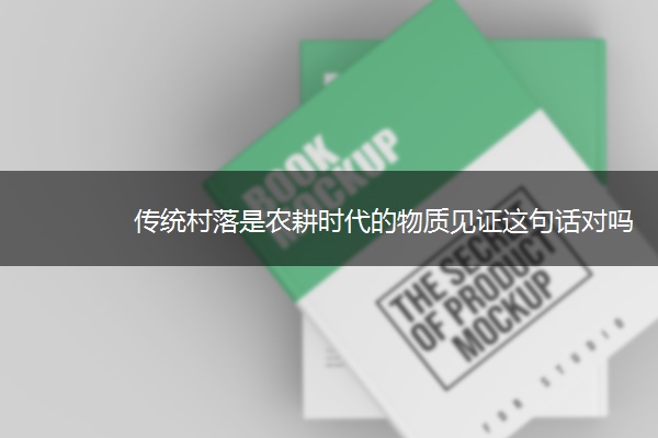 传统村落是农耕时代的物质见证这句话对吗