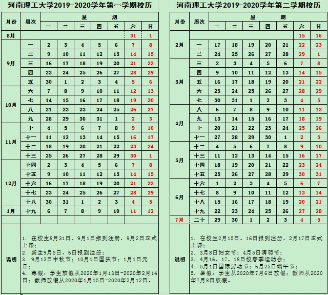 河南理工大学寒假放假安排2020