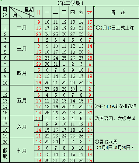 2020长沙理工大学什么时间放寒假