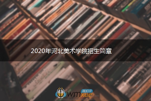 2020年河北美术学院招生简章