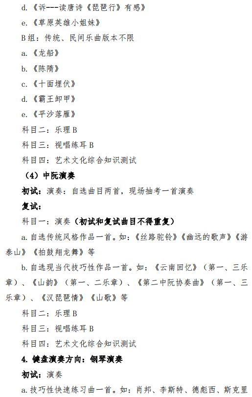 2020上海大学音乐学院艺术类招生简章