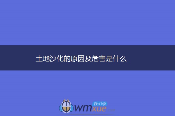 土地沙化的原因及危害是什么