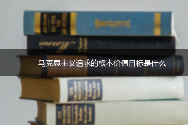 马克思主义追求的根本价值目标是什么