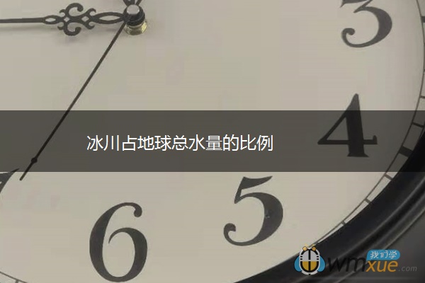 冰川占地球总水量的比例