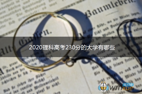 2020理科高考230分的大学有哪些