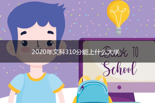 2020年文科310分能上什么大学