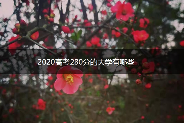 2020高考280分的大学有哪些