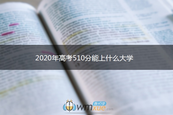 2020年高考510分能上什么大学