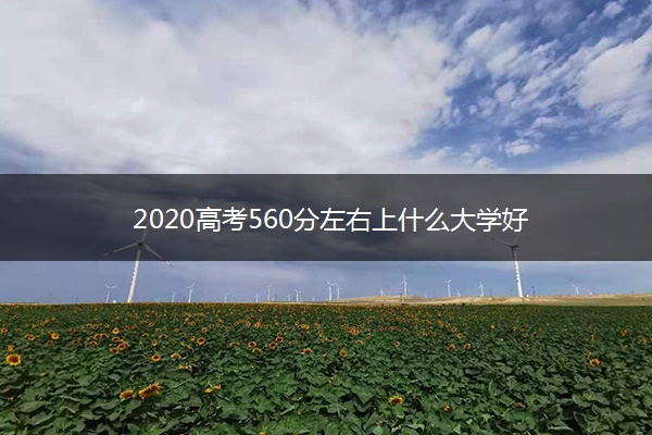 2020高考560分左右上什么大学好