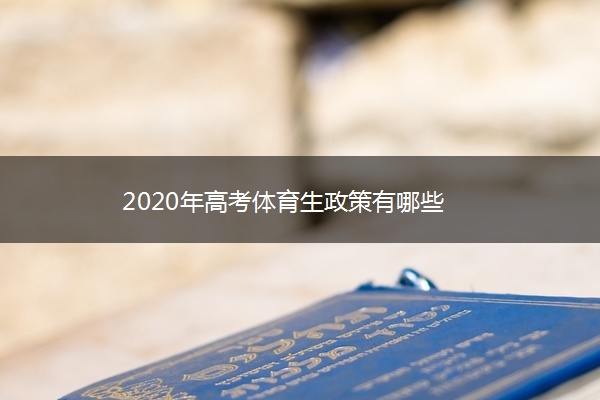 2020年高考体育生政策有哪些