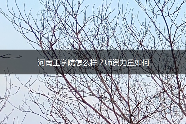 河南工学院怎么样？师资力量如何