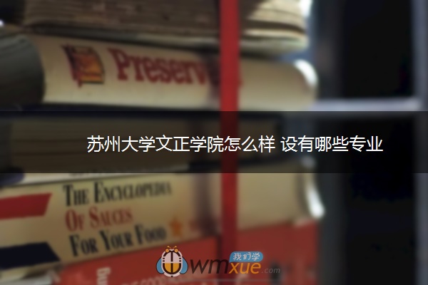 苏州大学文正学院怎么样 设有哪些专业