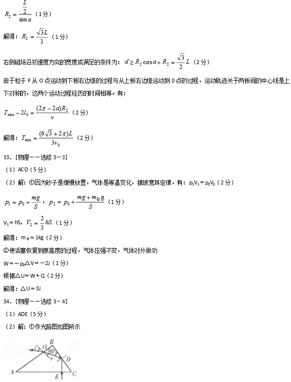 2020全国100所名校卷物理（含答案）