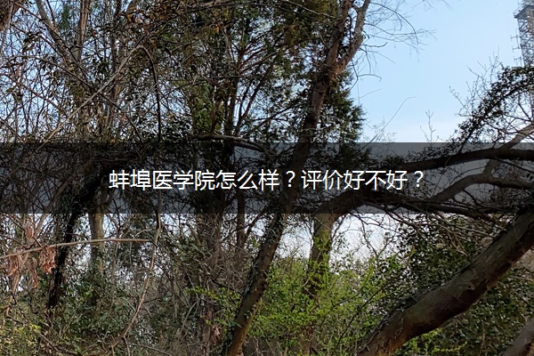 蚌埠医学院怎么样？评价好不好？