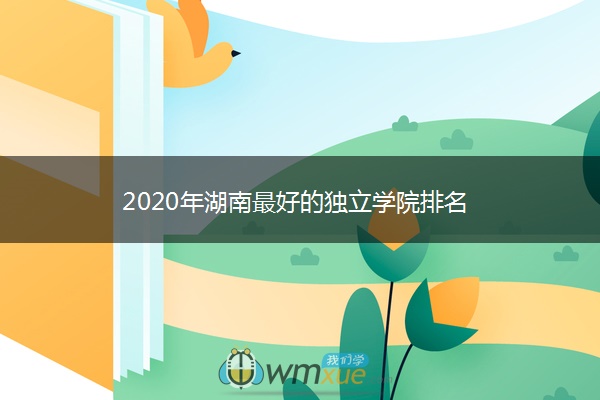 2020年湖南最好的独立学院排名