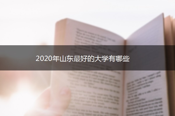 2020年山东最好的大学有哪些