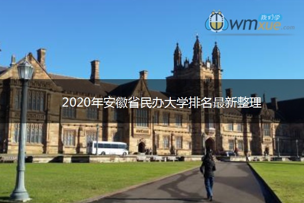 2020年安徽省民办大学排名最新整理