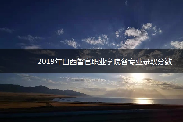 2019年山西警官职业学院各专业录取分数线