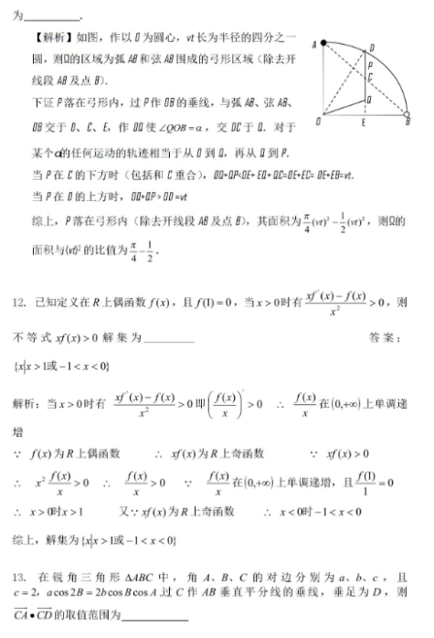 2020年全国高考数学押题卷