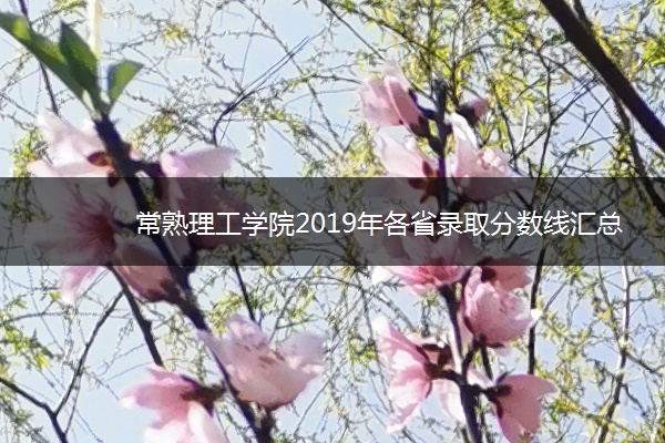 常熟理工学院2019年各省录取分数线汇总