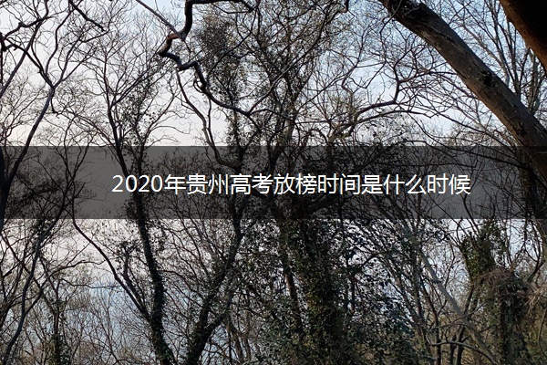 2020年贵州高考放榜时间是什么时候